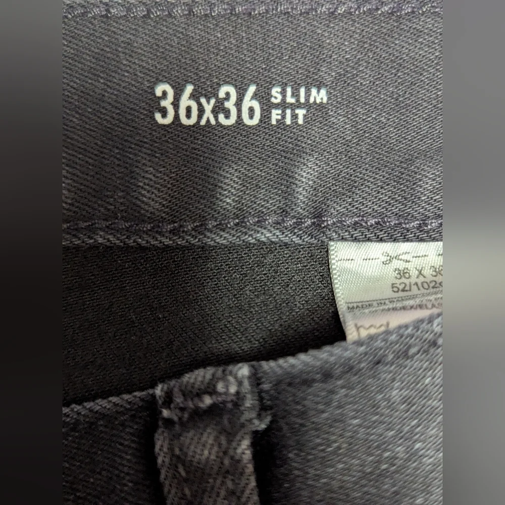 Men's Banana Republic The Traveler Slim Fit Jeans 36*36 Black Zip Fly